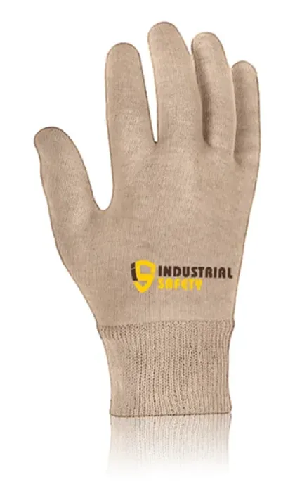 Interlock Natural Gloves Reversible with Knitted Wrist