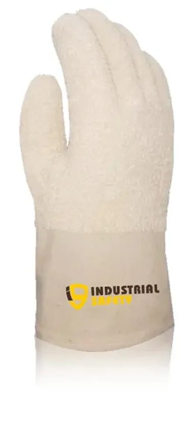 IS-7008 Terry Grey Gloves With Canvas Cuff