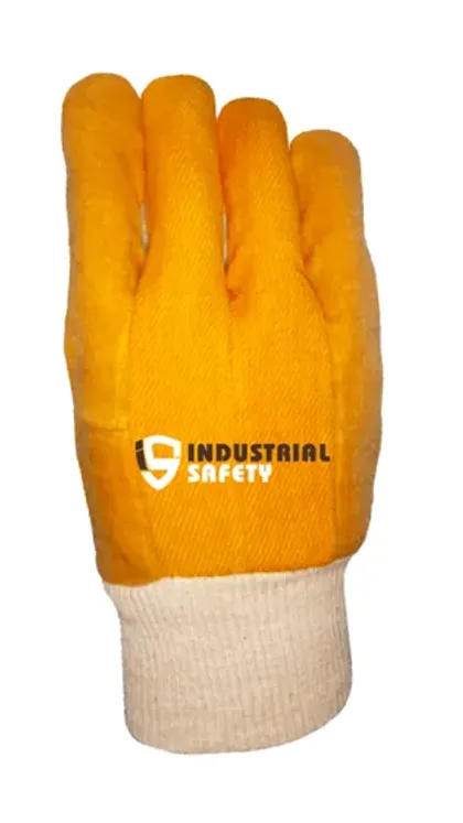 Coated Fabric Rigger Gloves With Knitted Wrist