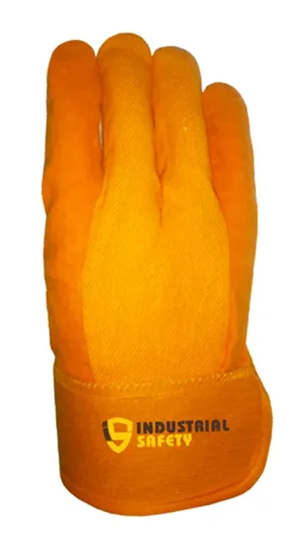 Coated Fabric Rigger Gloves With Rubberized Cuff