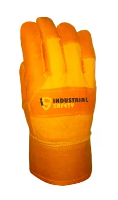 Coated Fabric Rigger Gloves With Rubberized Cuff & Coated Tips